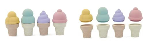 Ice Cream Sand Toys - Silicone Beach Toy Ice Cream Set of 4