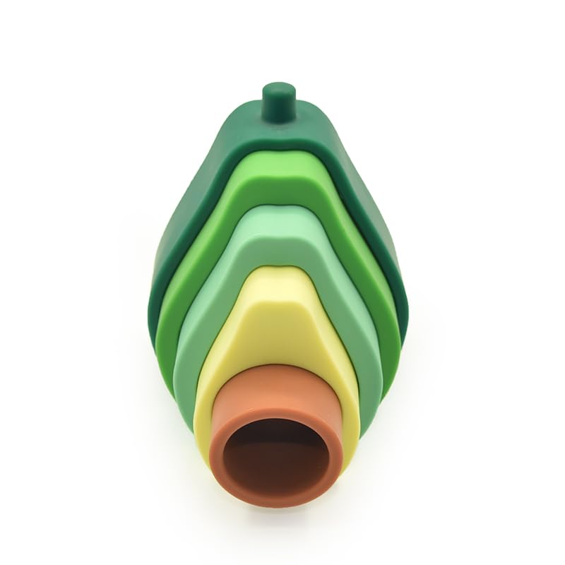 Silicone Nesting Avocado Stacking Toy