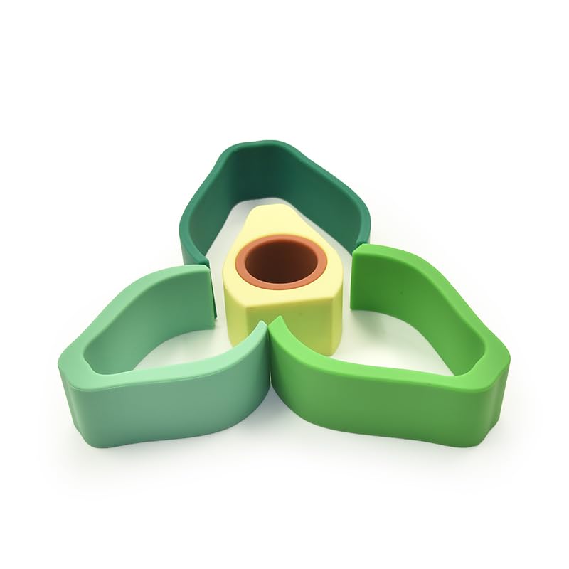 Silicone Nesting Avocado Stacking Toy