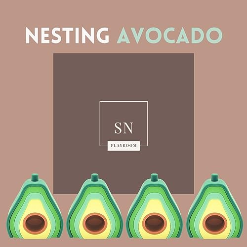 Silicone Nesting Avocado Stacking Toy