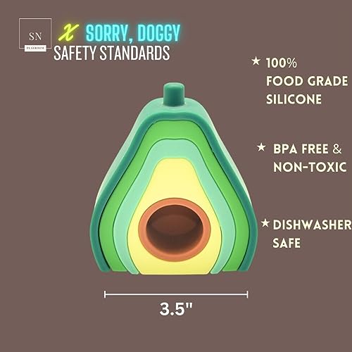 Silicone Nesting Avocado Stacking Toy