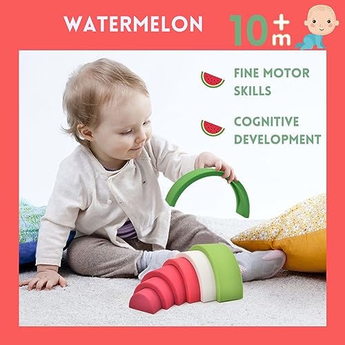 Silicone Nesting Watermelon Stacking Toy